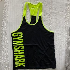 Gymshark Neon Yellow/Green and Black Tank
